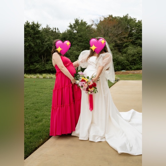 Empire Chiffon Tiered Skirt Max Bohemian Dresses-Fuchsia - Picture 5 of 5